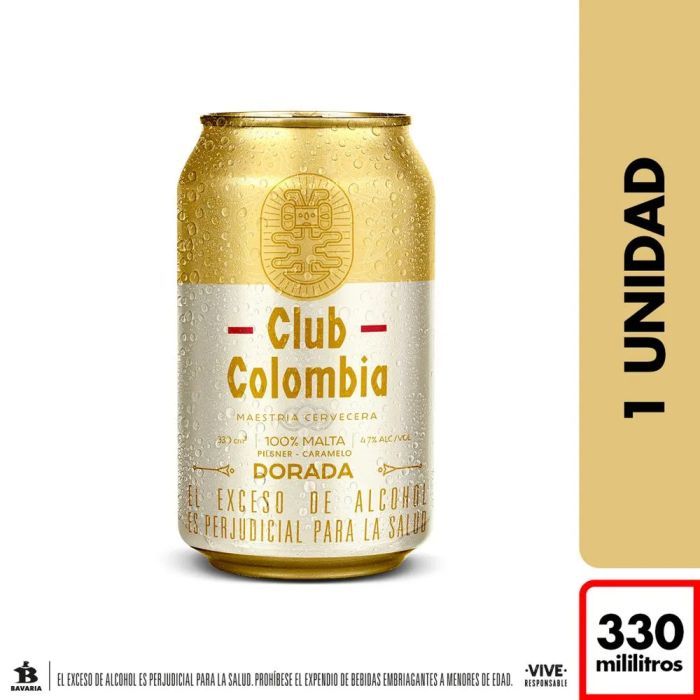 CERVEZA CLUB DORADA LATA X 330