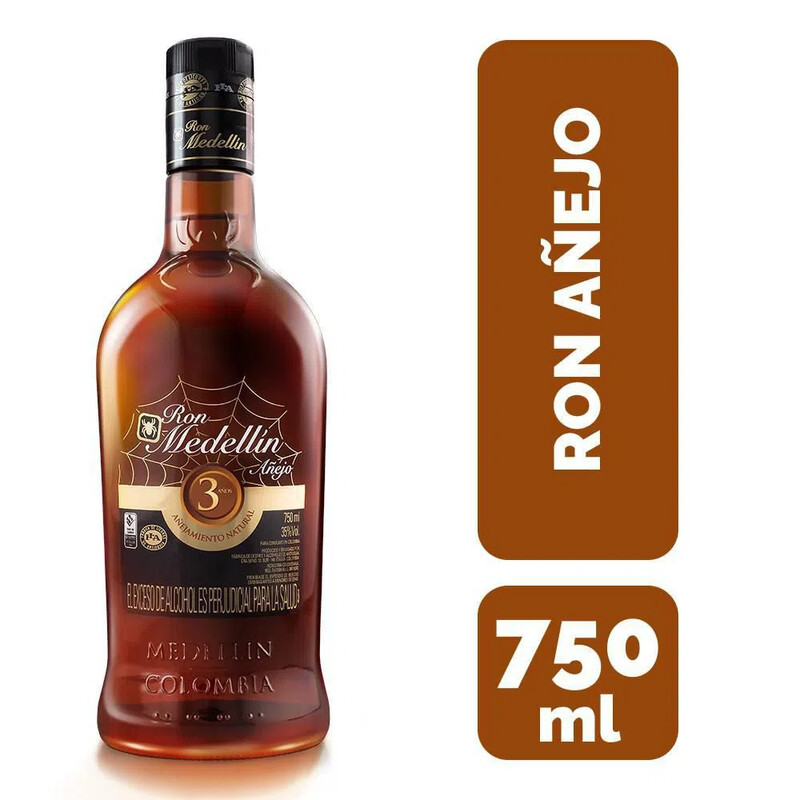 RON MEDELLIN 3 AÑOS X 750 ML