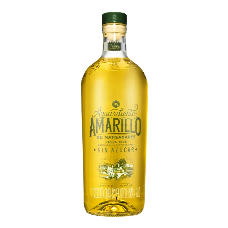AGUARDIENTE AMARILLO MANZANARES  VIDRIO X 1000
