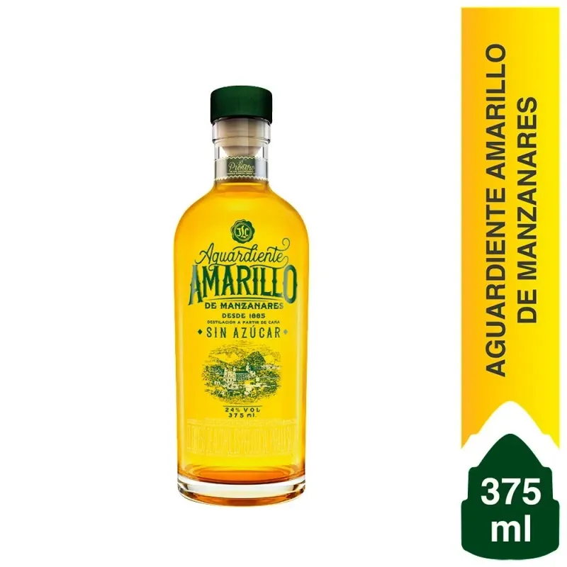 AGUARDIENTE AMARILLO MANZANARES X 375
