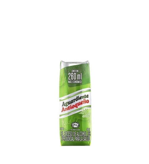 AGUARDIENTE ANTIOQUEÑO VERDE 24 x 260 ML