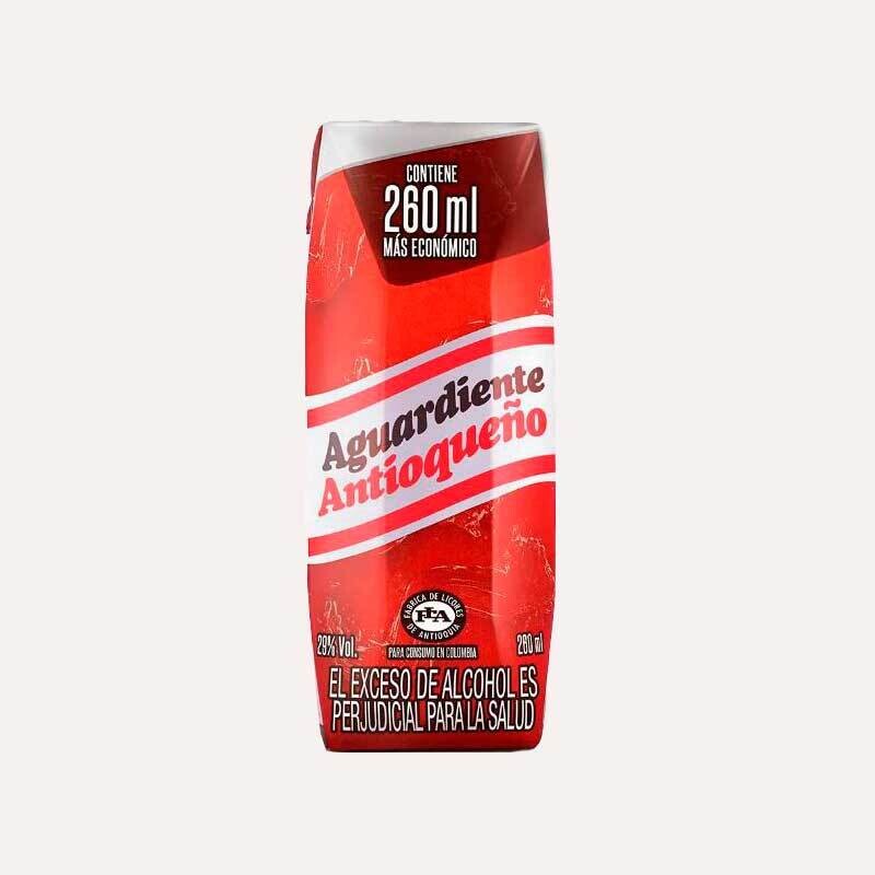 AGUARDIENTE ANTIOQUEÑO ROJO TETRA X 250 ML