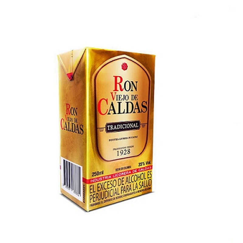 RON VIEJO DE CALDAS 3 AÑOS TETRA X 250 ML