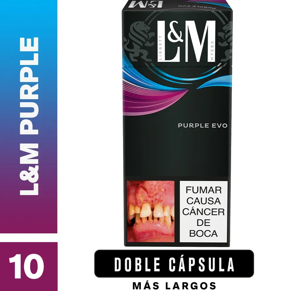CIGARRILLO L Y M PURPLE X 10