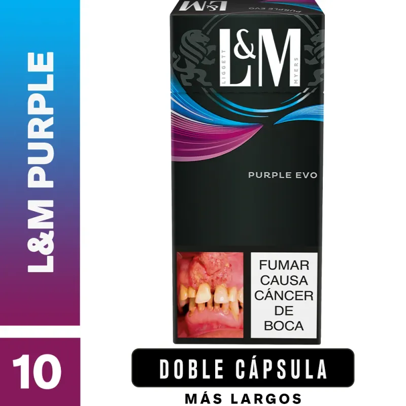 CIGARRILLO L Y M PURPLE X 10