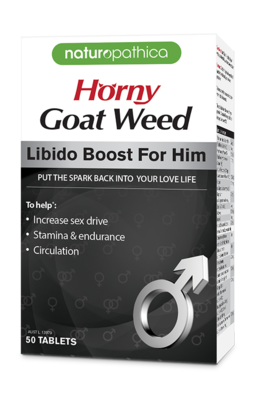 NATUROPATHICA HORNY GOAT WEED FOR HIM 50 Tabs Man Libido Boost -OzHealthExperts