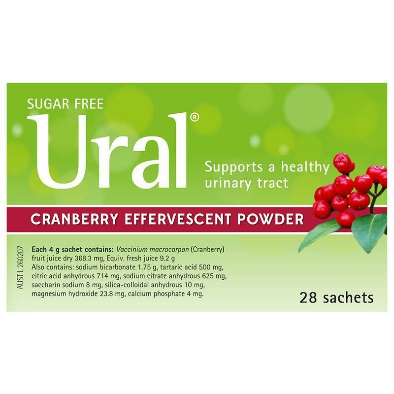 URAL Cranberry effervescent powder for  URINARY TRACT INFECTION -OzHealthExperts