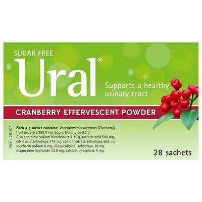 2 × URAL Cranberry effervescent powder for  URINARY TRACT INFECTION -OzHealthExperts