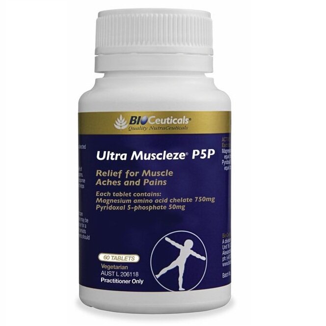 BioCeuticals Ultra Muscleze P5P Magnesium + B6 60 Tabs OzHealthExperts