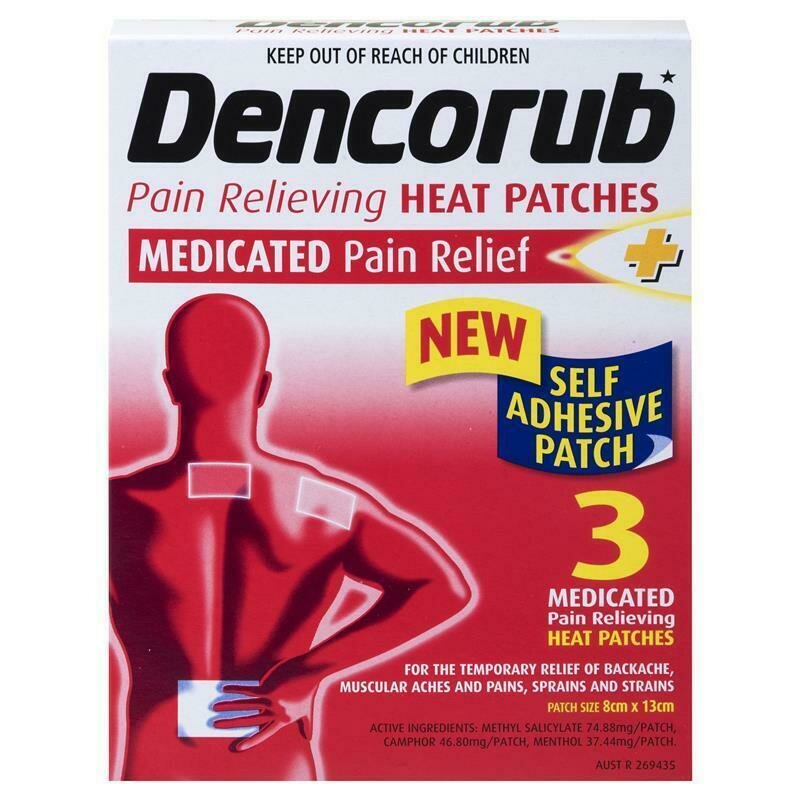 2 × Dencorub Heat Patch X 3 OzHealthExperts