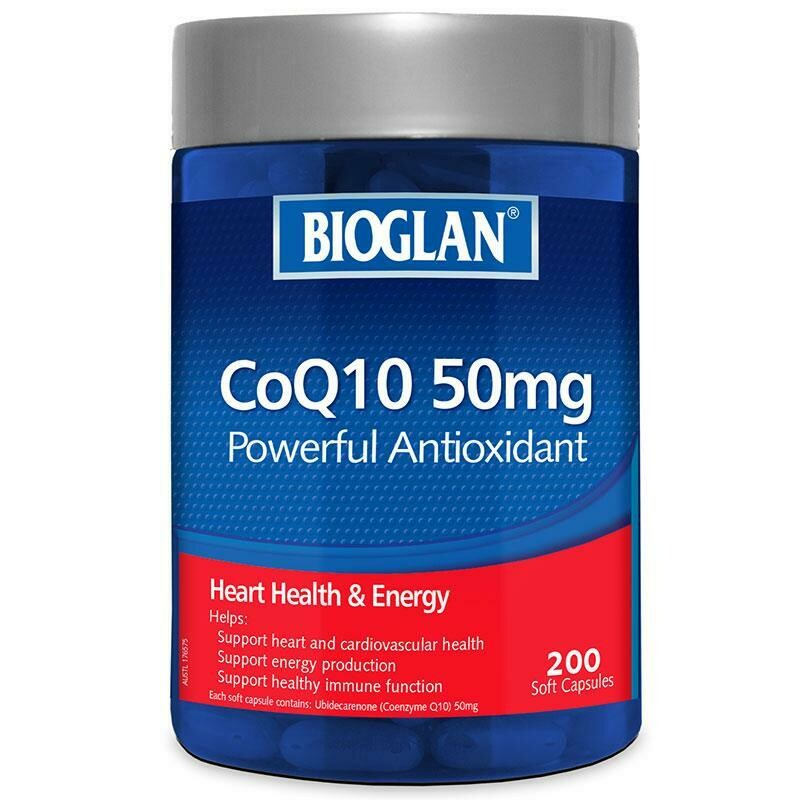 2 × Bioglan Coq10 50Mg Capsules 200 caps OzHealthExperts