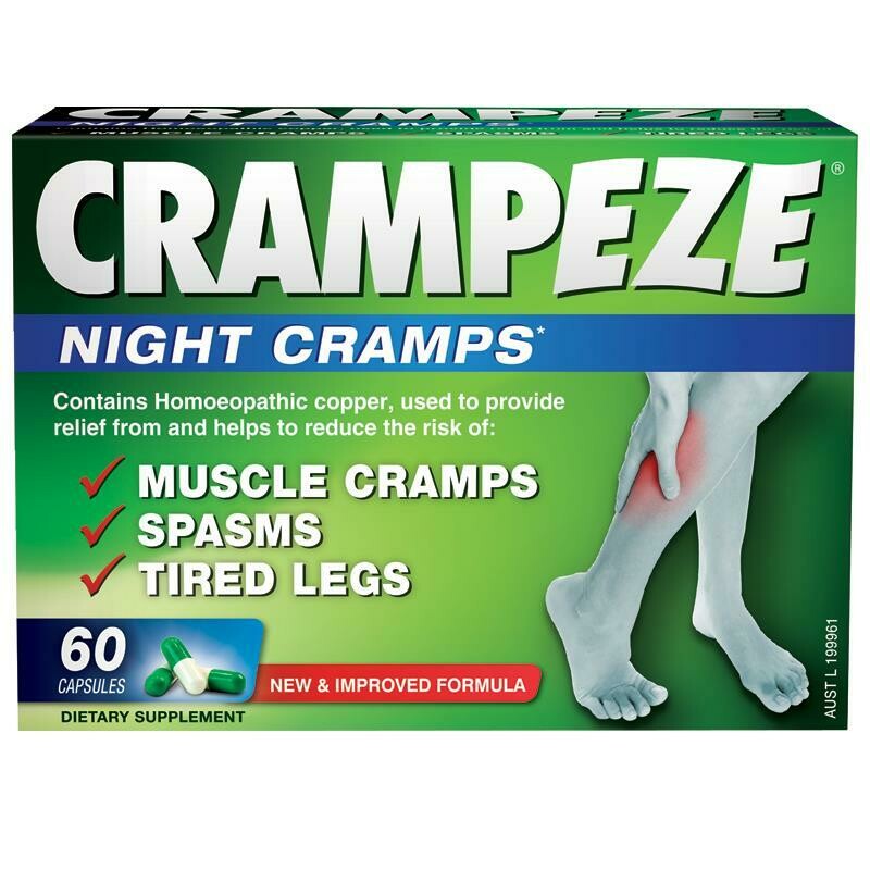 CRAMPEZE NIGHT CRAMPS 60 CAPSULES OzHealthExperts