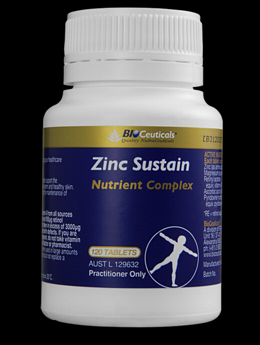 2 × Bioceuticals Zinc Sustain tablets 120 tablets - OzHealthExperts