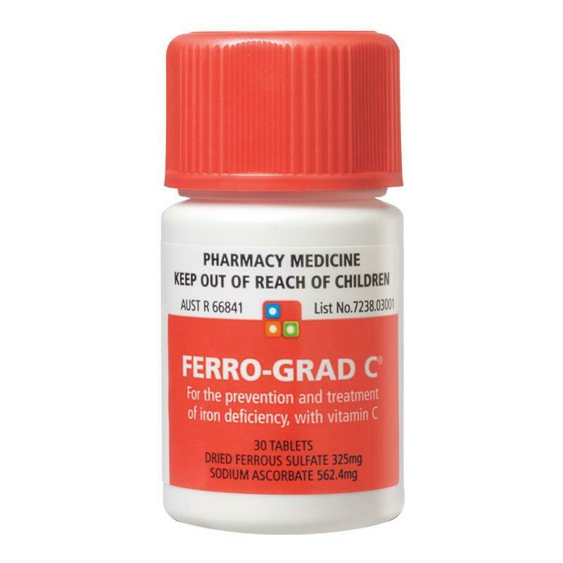 2 × FERRO GRADS + VITAMIN C 30 TABLETS IRON GRADUMET (60 TABS) OzHealthExperts 