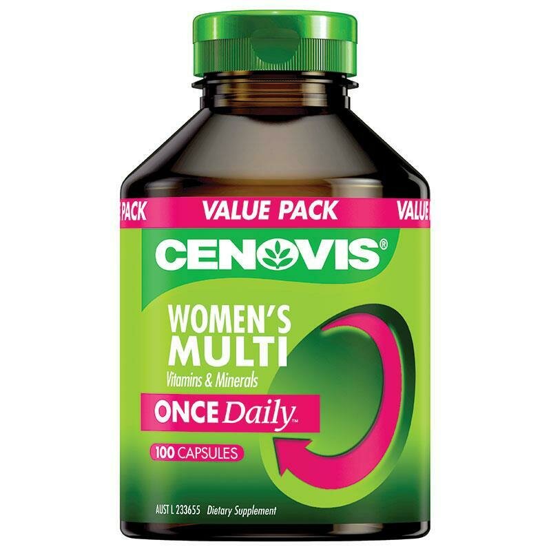 Cenovis Once Daily Womens Multivitamins & Minerals 100 Capsules Value Pack OzHealthExperts