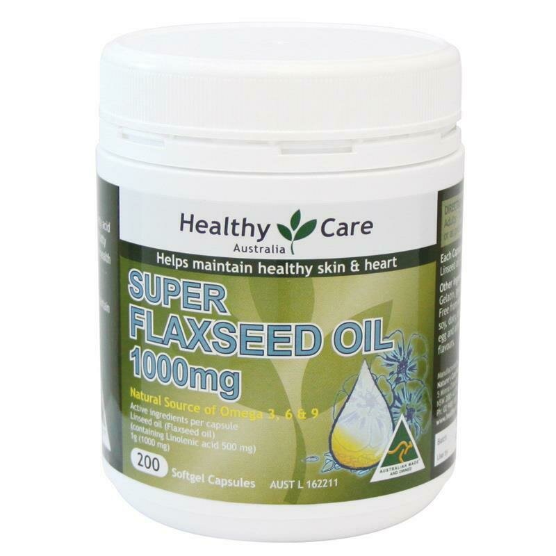 Healthy Care super Flaxseed oil 1000 200  caps Ozhealthexperts