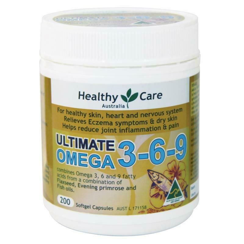 Healthy Care Ultimate Omega 3-6-9 200 Capaules OzHealthExperts