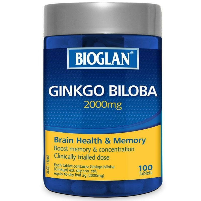 BIOGLAN GINKGO BILOBA 2000MG 100 Tablets OzHealthExperts