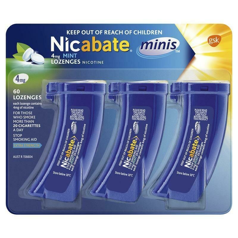 Nicabate Minis 4mg Mint - 60 lozenges - OzHealthExperts