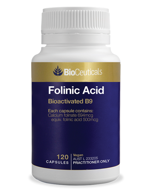 2 × Bioceuticals Folinic Acid for Anxiety, Depression, Mental Health 120 caps OzHealthExperts