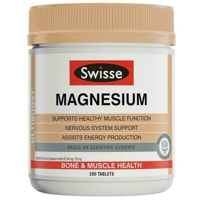 Swisse Ultiboost Magnesium 200 Tablets OzHealthExperts