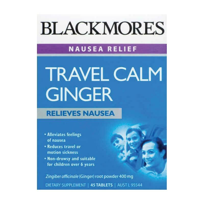 2 × Blackmores Travel Calm Ginger 45 Tablets ozhealthexperts
