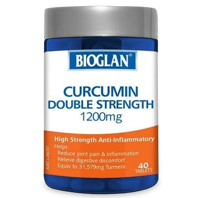 Bioglan Curcumin Double Strength 1200mg 40 Tablets OzHealthExperts