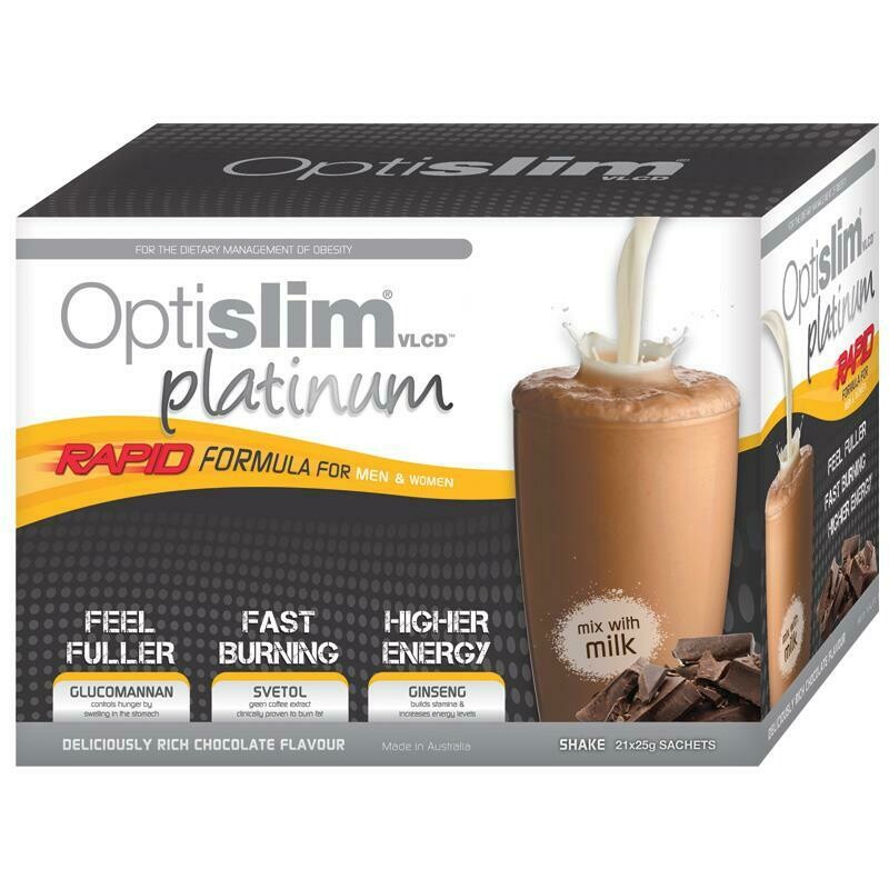 Optislim VLCD Platinum  Shake 21x25g - OzHealthExperts