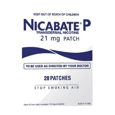 NICABATE P PATCH 21MG  STOP SMOKING 24HR STEP 1  28 PATCHES - OzHealthExperts