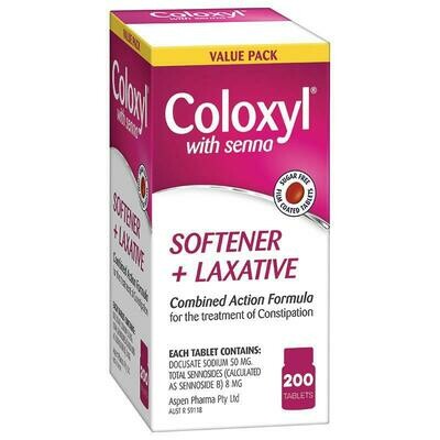Coloxyl With Senna 200 tablets value pack - OzHealthExperts