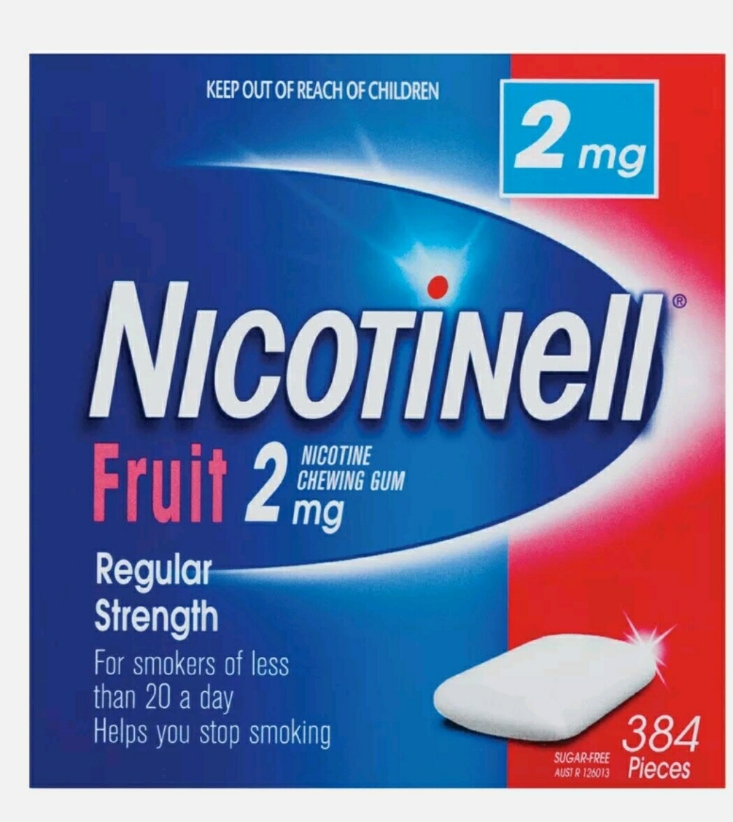 Nicotinell Fruit flavor Gum 2mg 384 Pack ozhealthexperts