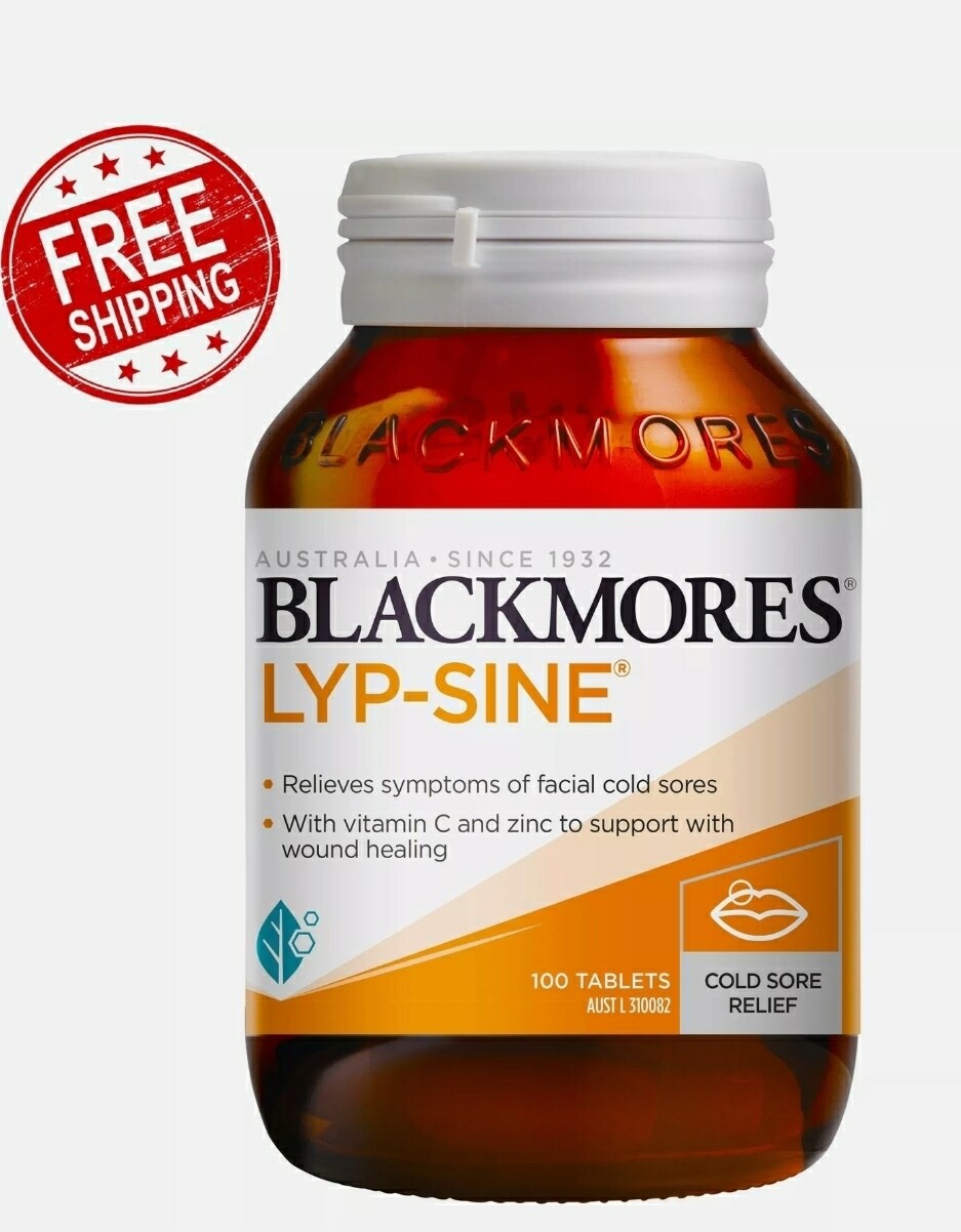 Blackmores Lyp-Sine Relieves Symptoms of Facial Cold Sores 100 Tablets ozhealthexperts