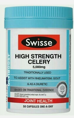 2 × Swisse Celery 5000mg 50 Capsules ozhealthexperts 