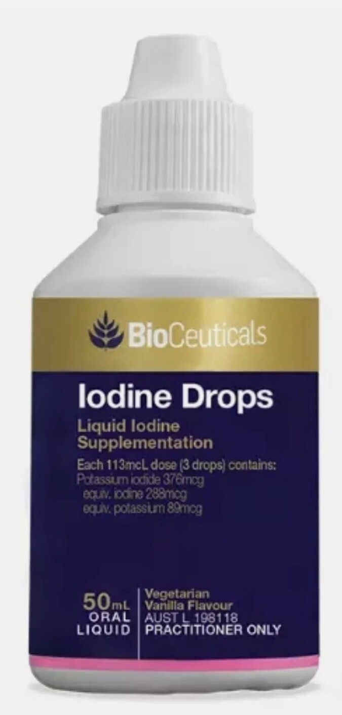 Bioceuticals IODINE drops 50 ml - Thyroid support - OzHealthExperts