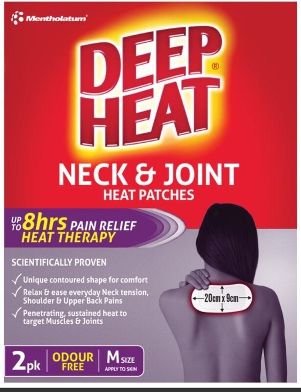 2 × Deep Heat Neck & Joint Heat Patches 2 Pack OzHealthExperts