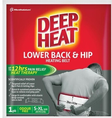 2 × Deep Heat Lower Back & Hip Heating Belt 1 Pack | OzHealthExperts