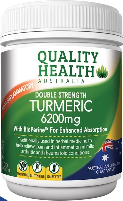 Quality Health Turmeric 6200mg 100 Capsules- OzHealthExperts