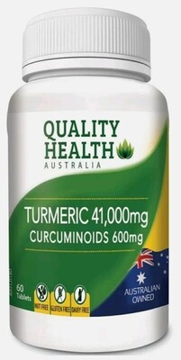 Quality Health Turmeric 41000mg (Curcuminoids 600mg) Tab X 60 ozhealthexperts