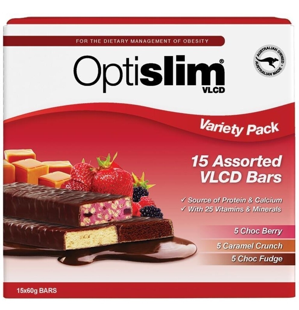 Optislim VLCD Bars Variety 60g 15 Pack
ozhealthexperts