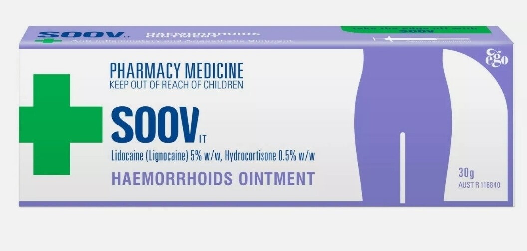 Ego SOOV It Haemorrhoid Ointment 30g Anti-inflammatory & Anaesthetic Relief OzHealthExperts