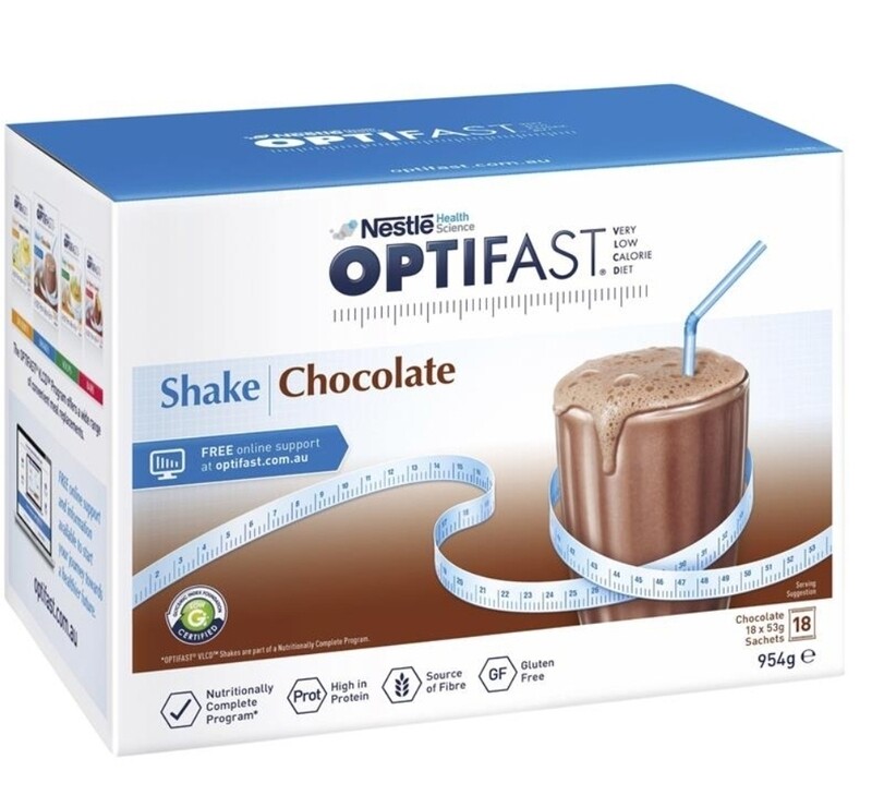 Optifast VLCD Shake Chocolate 18 x 53g ozhealthexperts