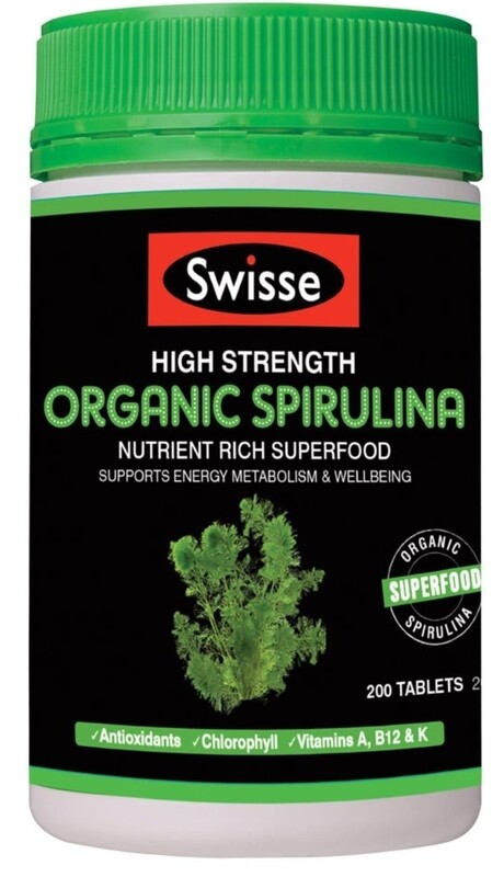 Swisse Organic Spirulina 1000mg 200 Tablets ozhealthexperts 