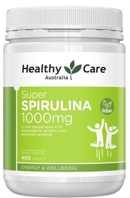 Healthy Care Super Spirulina 400 tablets OzHealthExperts