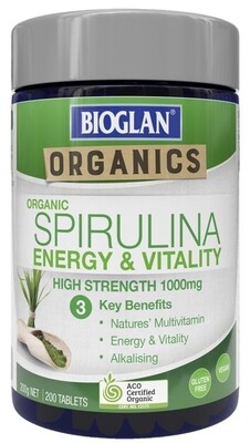 Bioglan Spirulina High Strength 1000mg 200s ozhealthexperts