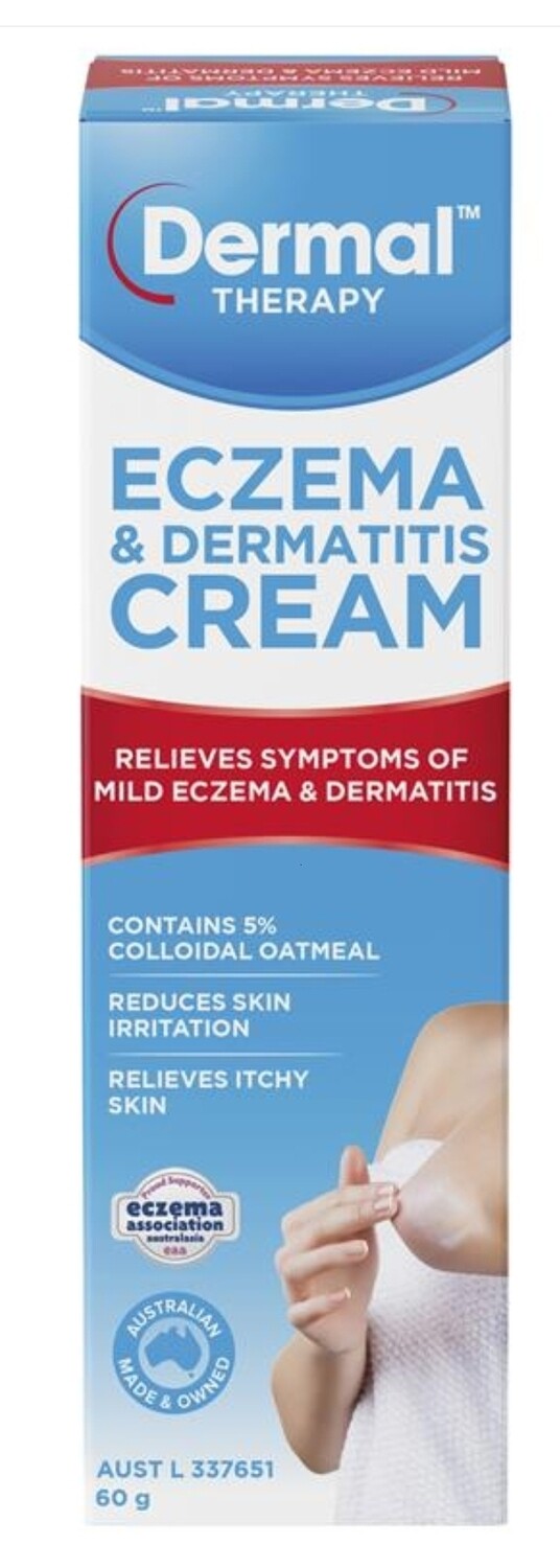 2 × Dermal Therapy Eczema & Dermatitis Cream 60g ozhealthexperts
