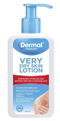 Dermal Therapy Very Dry Skin Lotion 500ml ozhealthexperts