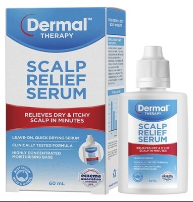 2 × Dermal Therapy Scalp Relief Serum 60ml ozhealthexperts