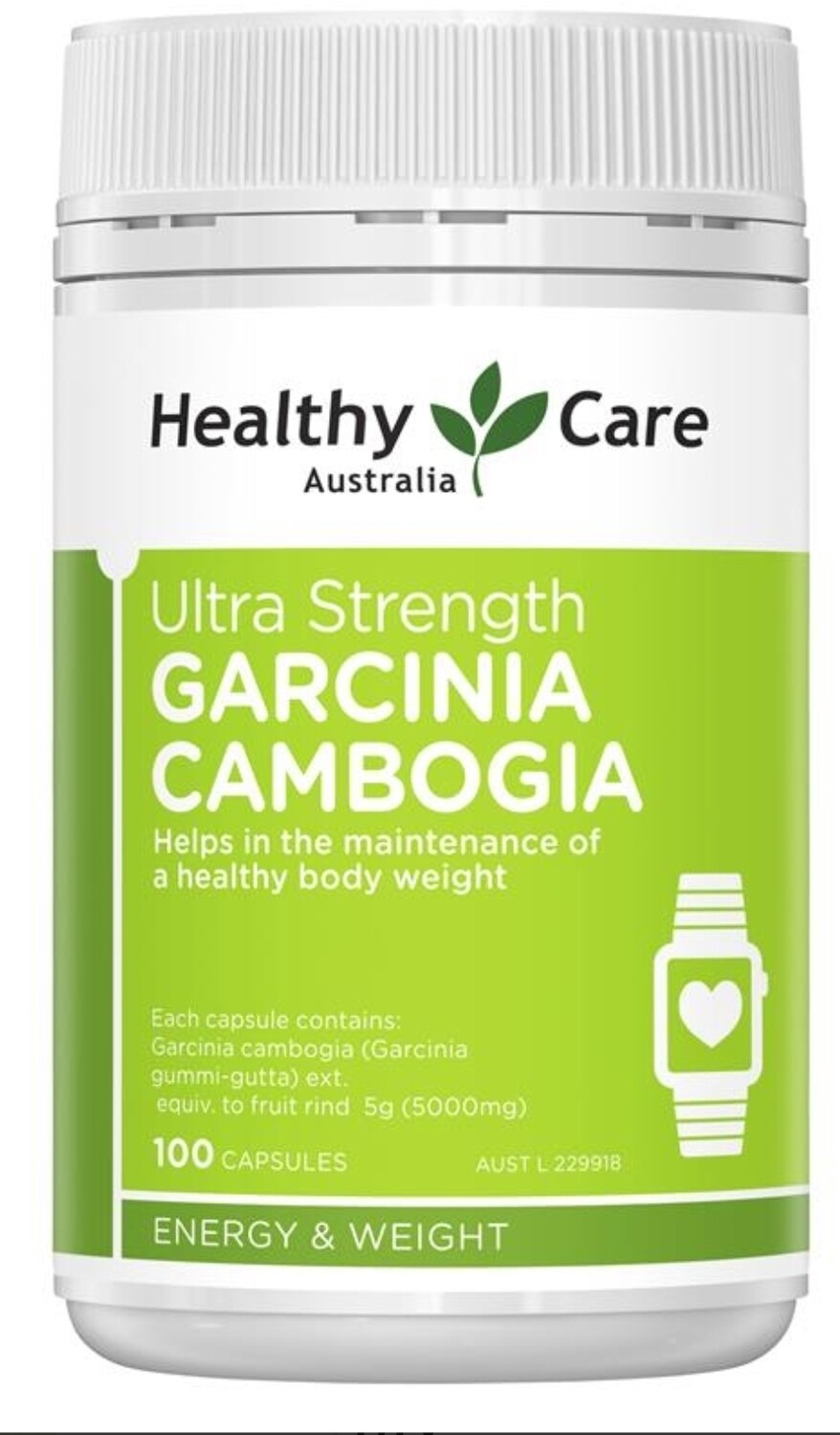 2 × Healthy care Garcinia Campogia 5000 100 caps OzHealthExperts