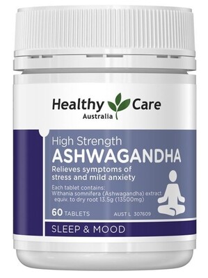 Healthy Care High Strength Ashwagandha 60 Tablets ozhealthexperts