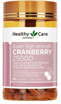 Healthy Care Super Cranberry 25000 90 Capsules ozhealthexperts